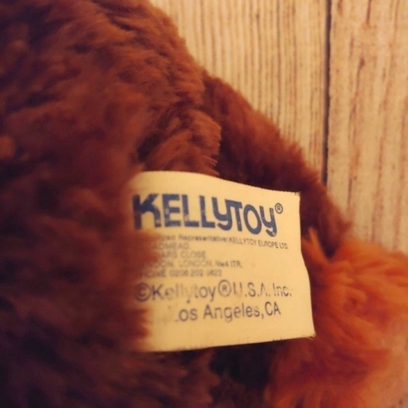 Kellytoy brown realistic dog plush holding blue blanket lovey stuffed animal - Picture 6 of 7